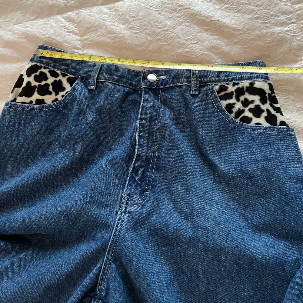 Ivana Women's Blue Jeans with Patterned Waist size 18 - Picture 6 of 10